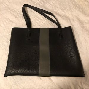 Black leather bag